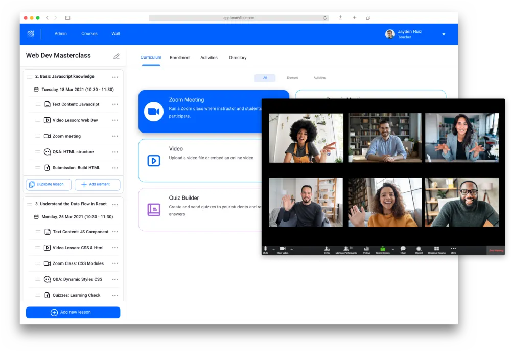 create your own online academy
